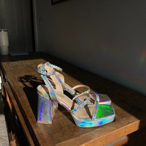 DISCO GLAM CHUNKY Y2K PLATFORM HEELS
